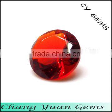 Beauty red color round shape decorative glass gems