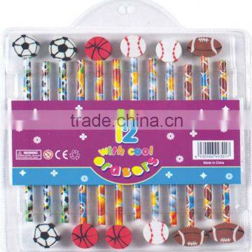 Funky Pencil With Eraser Set