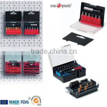 Plastic Bit Packaging Box for Six Bits Plus a Bit Holder BP