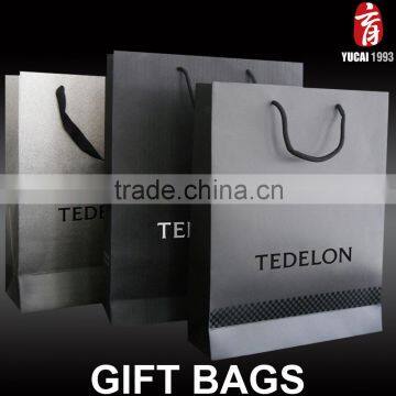 Wholesale Noble High Quality Black Card Paper Packaging Gift Bags