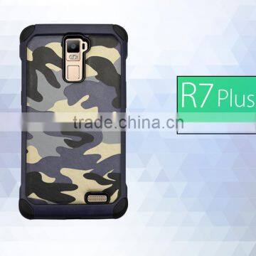 Hot Sales Guangzhou Camouflage Dual Layer Hybrid Armor Case for OPPO R7 Plus photo-3