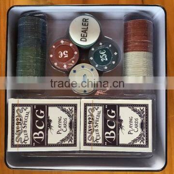 Poker Set in Tin Box, Round Poker Set,tin Box photo-2