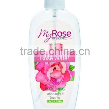 Rose Water, Refreshing Face and Body Bulgarian Rosa Damascena Extract - 220 ml. Paraben Free. Made in EU.