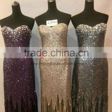 Off Shoulder Sexy Back Open Heavy Sequins Beaded Short Celebrity Dress 2014 photo-4