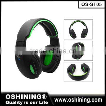 High quality glowing headphones for smartphone headphones, stereo bluetooth headset with mp3 player