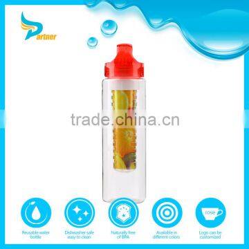 2016 fashion design Triton fruit infuser joy shaker water bottle bap free subzero water bottle