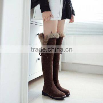 2016 Sexy Women Ladies Winter Black Suede Over Knee Boots CP6893 photo-2