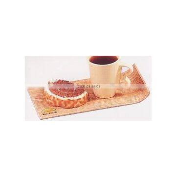 Anti-Slip Design Half Curved Shape Wooden Snack Tray, Design Wooden Tray, Snack Tray, Non-Slip Design Tray