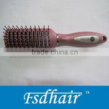 Plastic straight vent hair brush with nylon pins