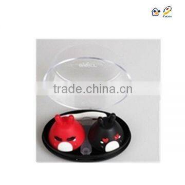 Hot Seller ningbo kaida New Simple Model Contact Lens dual Case Solution Holder Glasses Double Boxes