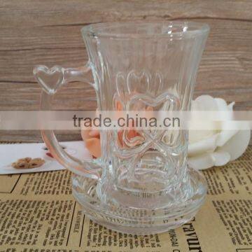 Tea glass cup with saucer from Bengbu Cattelan Glassware