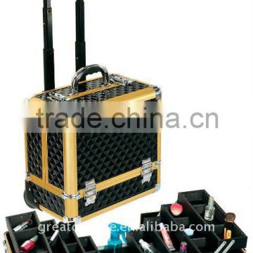 Black Diamond Rolling Makeup Case