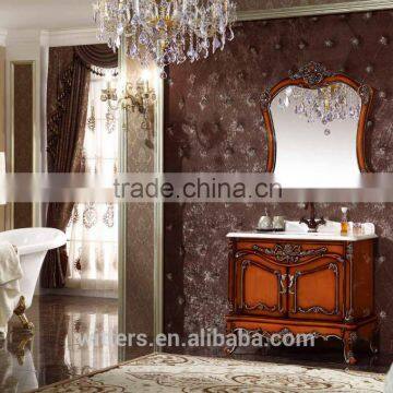 Luxury Royal Living Room Furniture Classic Solid Wood Bathroom Vanity Kit With Basin Sink and Faucet WTS802 photo-4