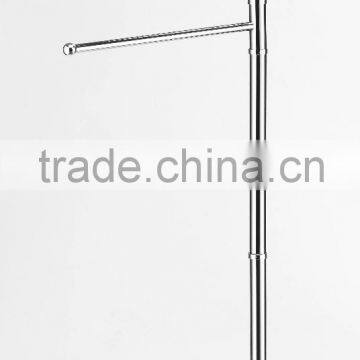 1" small rotating metal standing towel rack stand chrome base