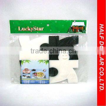 4pcs Black and White Combined Coaster For One Dollar Item, Kitchenware photo-1