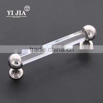 Long Strip Furniture Cabinet Crystal Glass Pull Handle