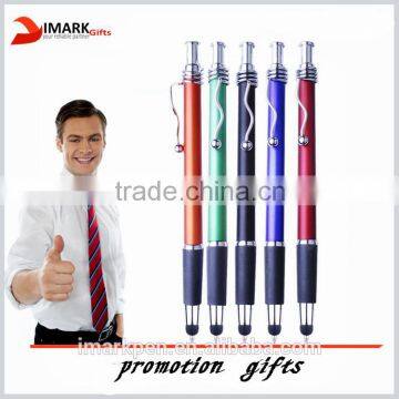 2 in 1 plastic stylus touch screen pen and ballpoint pen