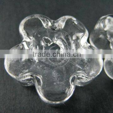 21mm Transparent Star Flower Shape Glass Dome Cabochon With 3mm Hole DIY Jewelry Supplies 3070069