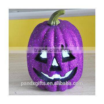 Life size high-tall purple halloween led light pumpkin