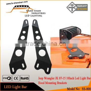 jeep wrangler accessories 11 inch led light bracket mounting/ engine hood bracket