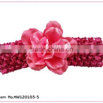 girl knit headband with flower