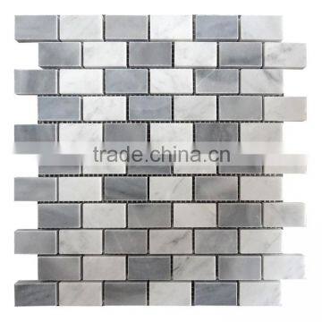 Subway carrara white and grey marble mosaics review for wall