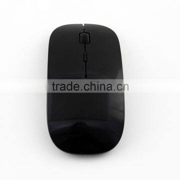 Cooling Black Ultra-thin Portable Rechargeable 2.4G Wireless Mouse with Battery