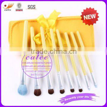 8pcs New fashion lovely Yellow cosmetic brush kits for girls