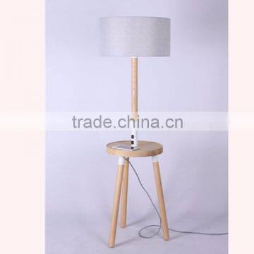 Top sale E27 power source wooden led floor lamp tripod LED table lamp