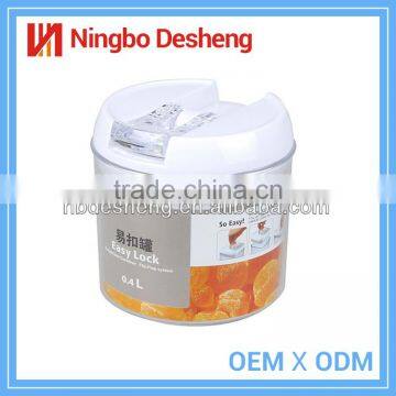 Cheap round shape food wholesale plastic storage bins