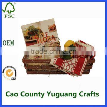Gift Wood Crate Red Colored Decorative Wooden Storage Crates photo-2