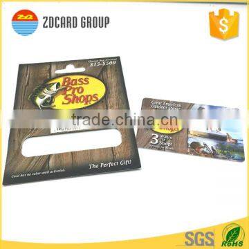 Custom Full Color Plastic PVC Card sticked on Paper Carrier