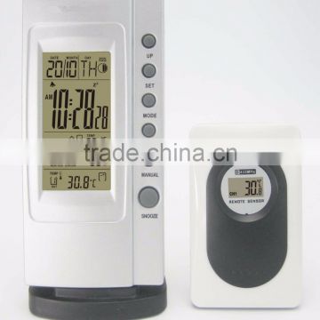 RCC Digital LCD Thermometer Hygrometer Electronic Temperature Humidity Meter Weather Station Indoor Outdoor Alarm Clock