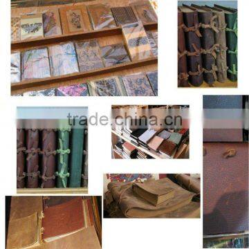 handicraft leathe notebook and real leather handicraft