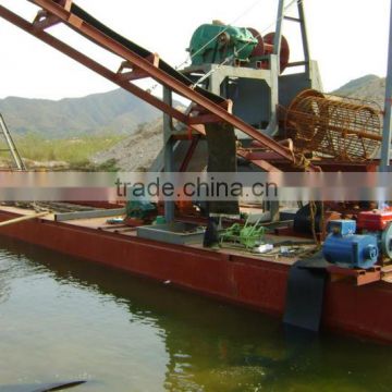 Bucket and chain equipment of gold extraction overwater