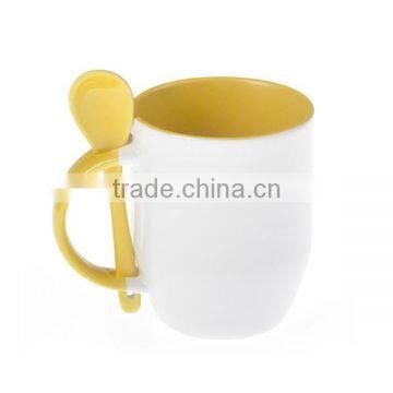 Sublimation Blanks Printable Mug With Spoon Sublimation White Mug (M-SF) photo-6