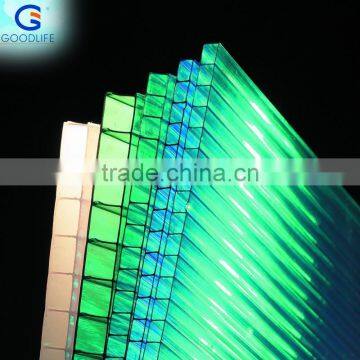 China factory high light transmission twin wall 4mm hollow polycarbonate sheet at best price