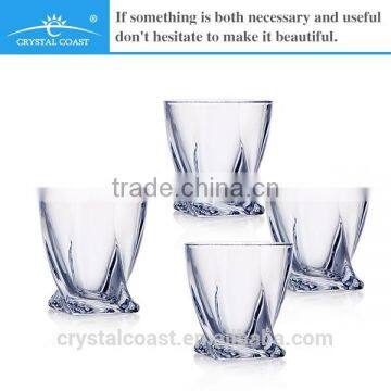 wholesale cheap whisky glass cups twisted glass wine decanter