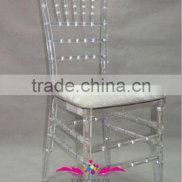 crystal resin chiavari chair / plastic tiffany chair / clear chhiavari chair