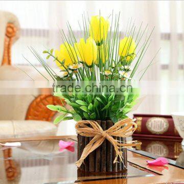 New Design Wedding Decorative Silk Flowers Artificial Potted Tulips photo-4