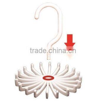 20 Holes Adjustable Plastic Rotating Tie and Belt Hanger photo-2