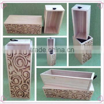 Professional Handmade decorative wooden essential oil packing box wholesale