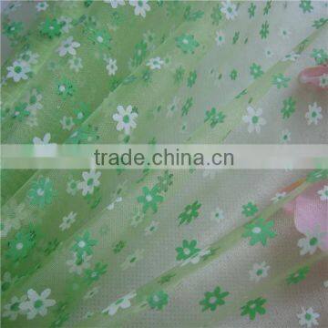 OG002 Hotsale Flower Printed Organza Fabric photo-2