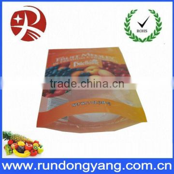 Custom self standing plastic food packaging bags