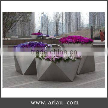 Arlau outdoor stainless steel flower pots square
