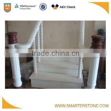 Home decoration white marble baluster handrail