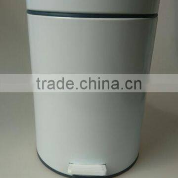 Powder coating Pedal Bin 5L classic white household waste bin