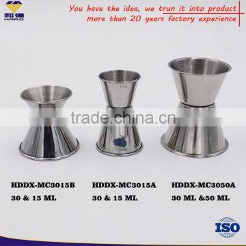 30ml &15ml Steel Jigger With Logo photo-3