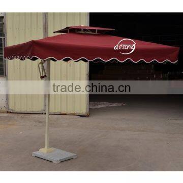 Square side pushed patio umbrella outdoor cheap parasol advertising public outdoor sun umbrellas