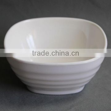 hotel white square melamine salad bowl